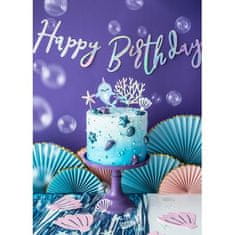 PartyDeco Baner Happy Birthday duhový, 16,5 x 62 cm