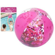 Bestway 31050 Nafukovací míč Glamour s třpytkami, růžový