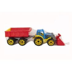 Teddies Traktor s vlečkou a lžící - 61cm, 2 barvy