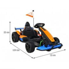 McLaren Elektrická motokára McLaren Drift s funkcí driftování Oranžová