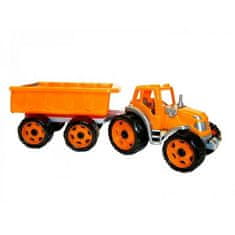 Teddies Traktor s vlečkou - 53cm, 2 barvy