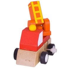 Bigjigs Toys Dřevěná autíčka na natahování – 3 druhy