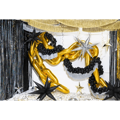 PartyDeco Balónová girlanda – Zlatý řetěz, 6,7m