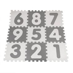 RAMIZ Antibakteriální pěnové puzzle Čísla, šedá