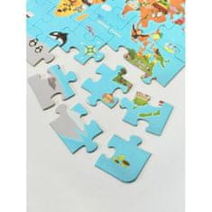 Teddies Dřevěné puzzle Mapa Světa - 48 dílků