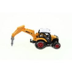Teddies Traktor stavební na zpětný chod 15 cm, mix