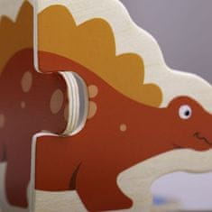 Bigjigs Toys Dřevěné puzzle dvoudílné - Dinosauři