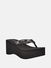 Guess Dámské pantofle, nazouváky na platformě Tylers černé 37,5