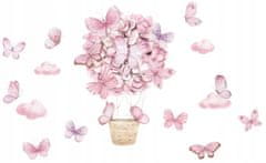 Tulimi Nálepky, dekorace na zeď - Motýlci, růžová
