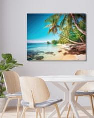 ZUTY Obrazy na stěnu - Palmová pláž u moře 40x50 cm vypnuté plátno na rám