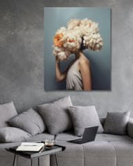 ZUTY Obrazy na stěnu - Žena s květinami na hlavě 40x50 cm bez rámu a bez vypnutí plátna