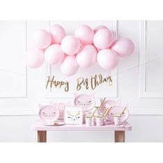 PartyDeco Baner Happy Birthday růžové zlato, 16,5 x 62 cm