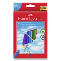 Faber-Castell Barevné pastelky Faber-Castell, 36 barev + struhadlo
