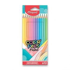 Maped Barevné pastelky Maped Color´Peps Pastel, 12 barev