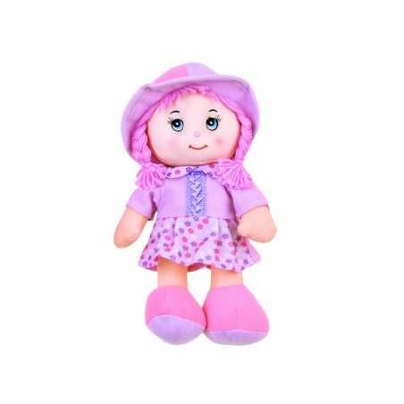 JOKOMISIADA Handrová panenka v klobouku, 28 cm