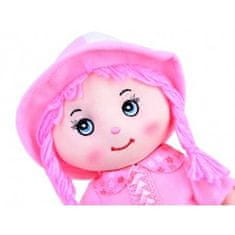 JOKOMISIADA Handrová panenka v klobouku, 28 cm