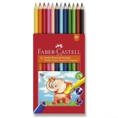 Faber-Castell Barevné pastelky Faber-Castell Extra Jumbo, 12 barev