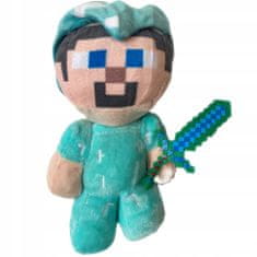 bHome Plyšová hračka Minecraft Steve diamantový 21cm