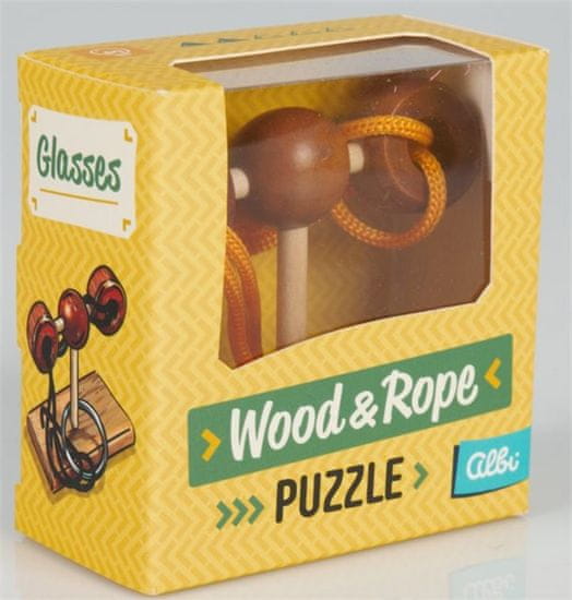 Albi Albi Wood & Rope puzzle - Glasses