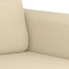 Vidaxl 3dílná sedací souprava s polštáři krémová textil