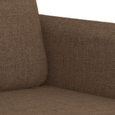 Vidaxl 3dílná sedací souprava s poduškami hnědá textil