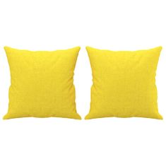 Vidaxl 3dílná sedací souprava s polštáři světle žlutá textil