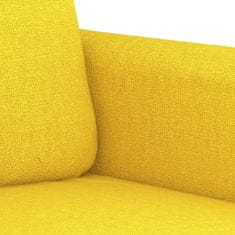 Vidaxl 2místná pohovka světle žlutá 140 cm textil