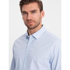 OMBRE Pánská bavlněná klasická košile REGULAR V1 OM-SHOS-0154 modrá MDN124349 S