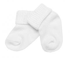 Baby Nellys Kojenecké ponožky, bílé, vel. 6-9 m