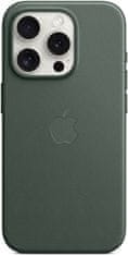 Apple kryt z tkaniny FineWoven s MagSafe na iPhone 15 Pro, listově zelená