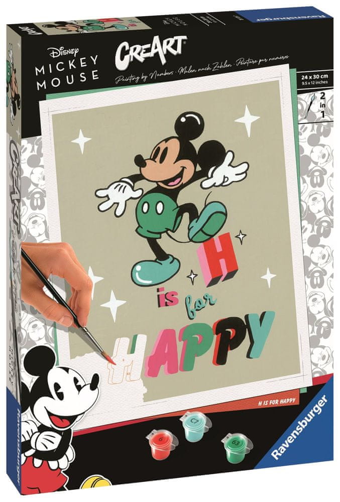 Levně Ravensburger CreArt Disney: Mickey Mouse: H is for HAPPY