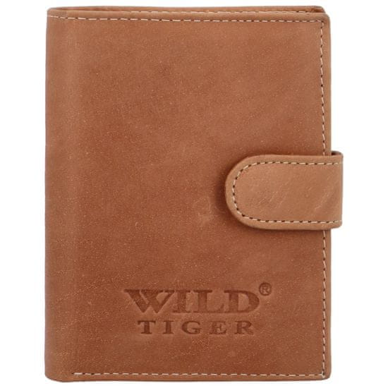 Wild Tiger Pánská kožená peněženka na výšku Wild Daniells, světle hnědá