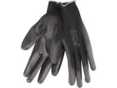 Extol Premium Rukavice (8856636) rukavice z polyesteru polomáčené v PU, černé, 9&quot;