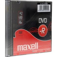 Maxell DVD disk DVD-R 4,7GB 16x, plastový slim obal