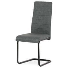 Autronic Moderní jídelní židle Židle jídelní, šedá látka, černý kov (DCL-401 GREY2)