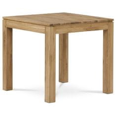 Autronic Dřevěný jídelní stůl Stůl jídelní 80x80x75 cm, masiv dub, povrchová úprava olejem (DS-F080 DUB)