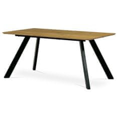 Autronic Moderní jídelní stůl Stůl jídelní 160x90x75 cm, deska MDF, 3D dekor divoký dub (HT-722 OAK)