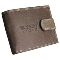 Wild Tiger Pánská kožená peněženka Wild Aigle in, tmavě hnědá