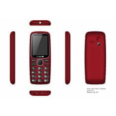 CUBE1 Mobilní telefon S300 Senior - červený