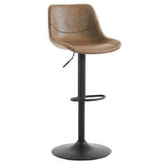 Autronic Barová židle Židle barová, krémová ekokůže, kov černá (AUB-714 CRM)