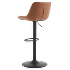 Autronic Barová židle Židle barová, hnědá ekokůže, kov černá (AUB-714 BR)