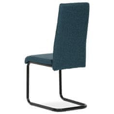 Autronic Moderní jídelní židle Židle jídelní, modrá látka, černý kov (DCL-401 BLUE2)