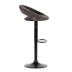 Autronic Barová židle Židle barová, hnědá sametová látka, černá podnož (AUB-822 BR4)