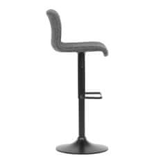 Autronic Barová židle Židle barová, šedá látka v imitaci broušené kůže, černá podnož, výškově stavitelná (AUB-806 GREY3)