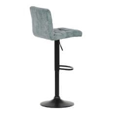Autronic Barová židle Židle barová, modrá sametová látka, černá podnož (AUB-827 BLUE4)