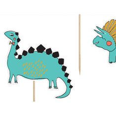 PartyDeco Zapichovátka Dinosaurus, 5ks