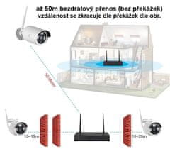KAMERAK.cz Bezdrátový 8 kamerový set WiFi IP Pro WIP8-308C 5MPx, PTZ, CZ menu