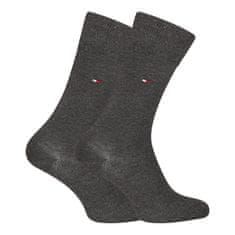 Tommy Hilfiger 2PACK pánské ponožky vysoké šedé (371111 030) - velikost M