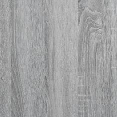 Vidaxl Noční stolek se skleněnými dvířky šedý sonoma 35 x 37 x 35 cm