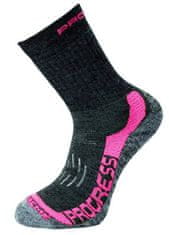 Progress Ponožky X-TREME tm. šedá / růžová - 39-42